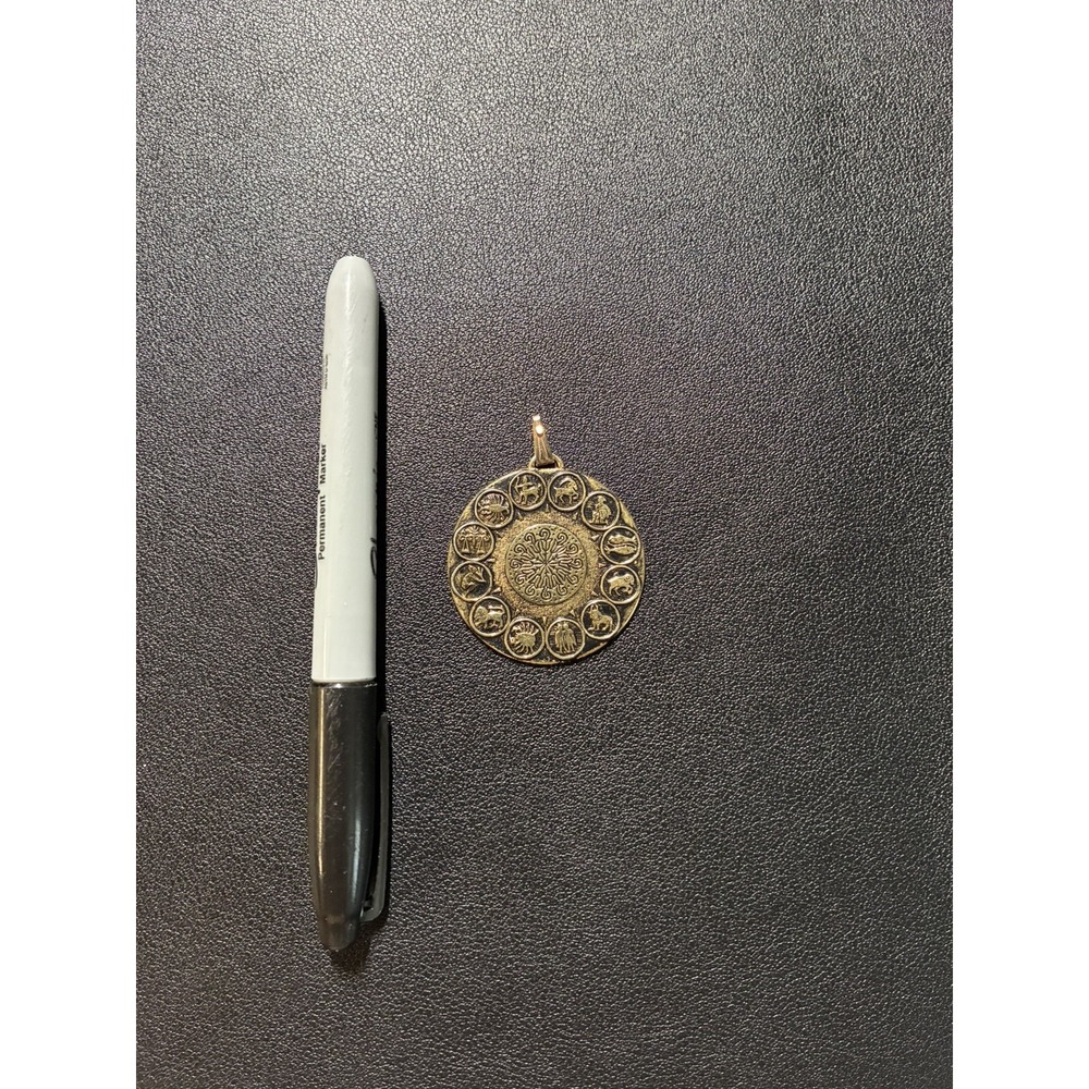 Vintage 10k Gold Plated Zodiac Pendant